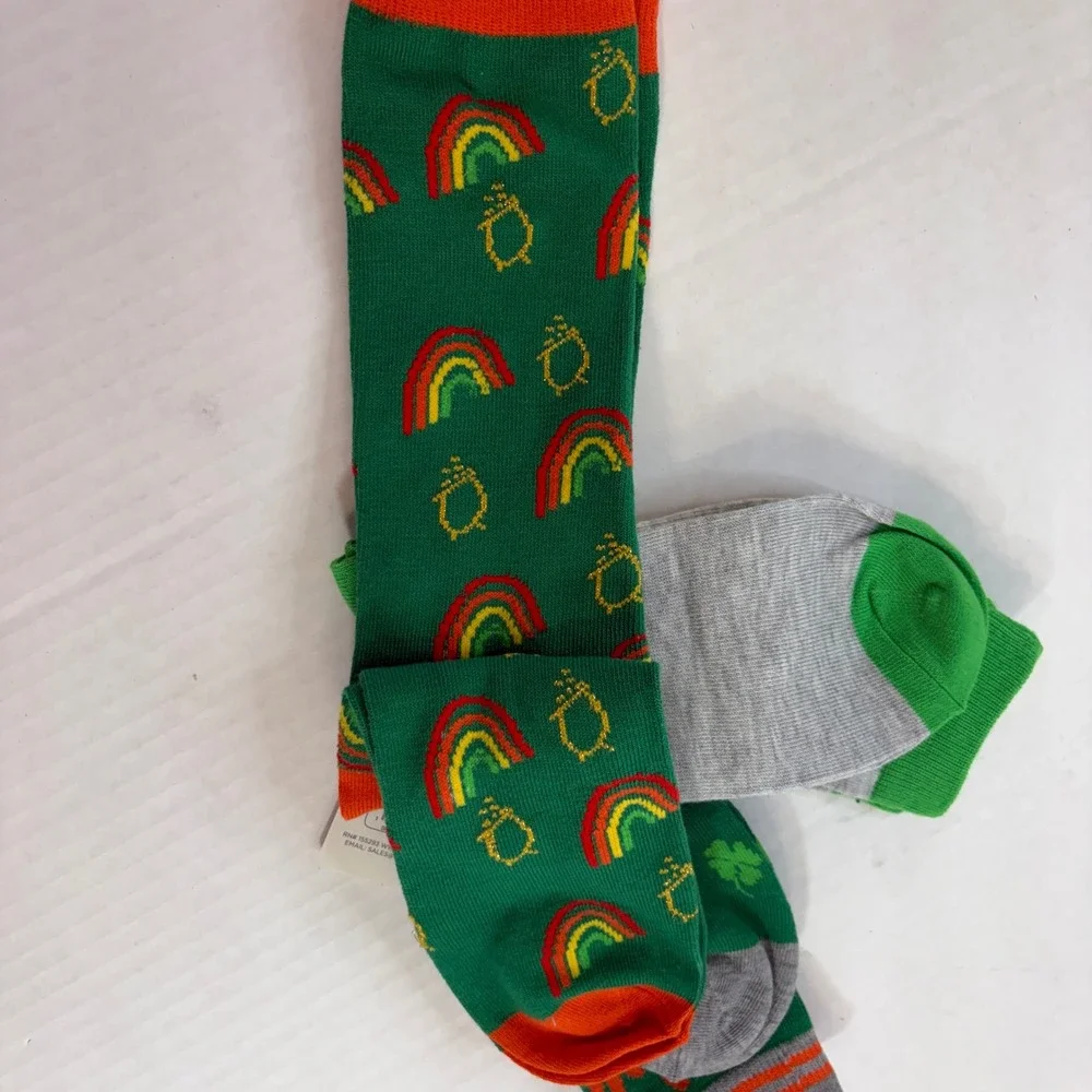 St Patricks Day Crew Socks Women Size 10-13 Green New‎ 3-Pack Lucky